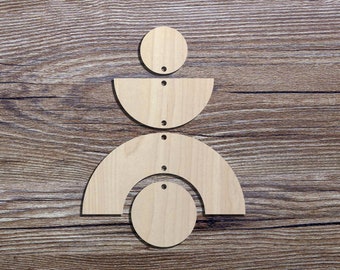 Symmetrical Statement Earrings Cut Outs, Wooden earrings,plain shape for scrapbooking, Crafting Wood Laser Cut Tags, Wood Craft Supplies