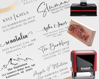 Benutzerdefinierter Adressstempel, personalisierter Holzstempel, Adresse Selbstfärber Stempel, Holzstempel, Adressstempel, Umschlagstempel