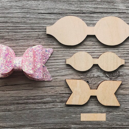 Bow Template Wooden Cut Outs Hair Bow Template Tools for Bow Etsy UK