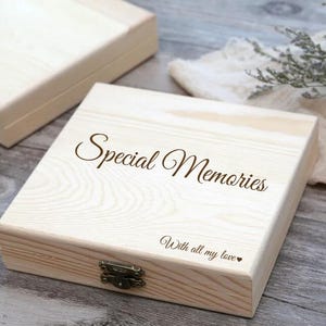 Personalized Wooden CD blank wedding case, unfinished plain solid wooden CD box, storage, keepsake, holder, couple memory box