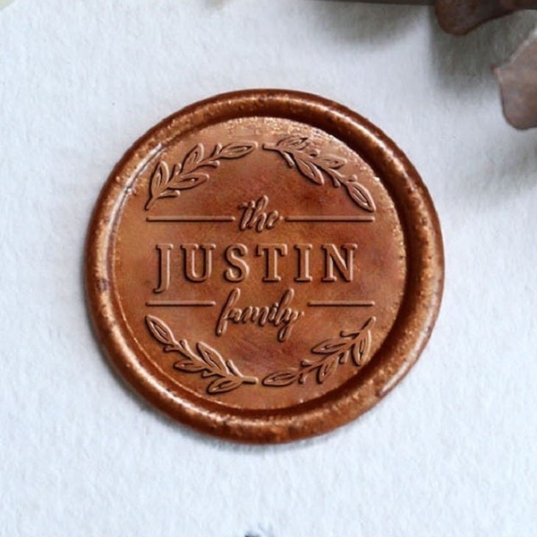 Custom Wax seal stamp with family last name,  Family Greetings Holiday Wax Seal Stamp,Personalized family stamp, envelop invitation gift