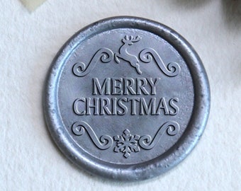 Merry Christmas Wax seal stamp,Merry Christmas Wax seal stamp kit, envelop invitation gift, Garden Wax seal stamp kit