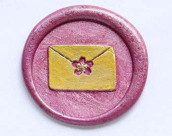 Liebesbrief Wachssiegel Stempel Kit, Liebesbrief Stempel mit Blume, Umschlag Wachssiegel, Hochzeit Siegel, Party Wachssiegel Stempel Set, Geschenk