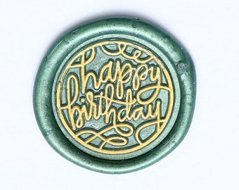 Happy Birthday wax seal stamp kit, Birthday stamp Gift, wax seal stamp wedding,Wax seal stamp Gift for friends, wax seal stamp gift kit