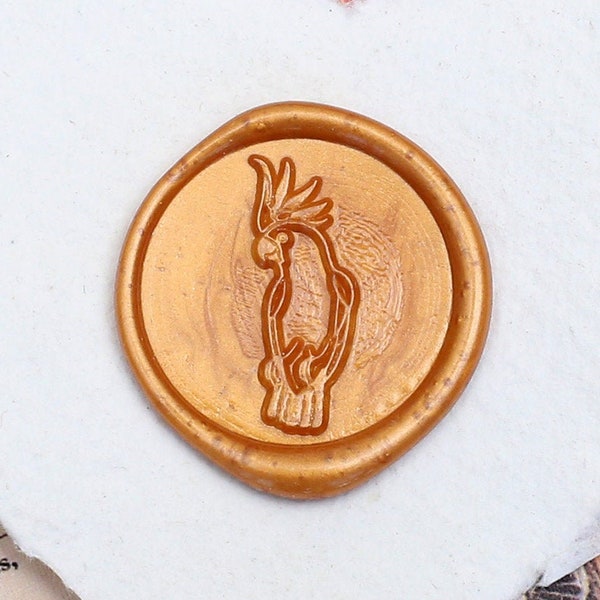 Kakadu Parrot wax seal stamp kit, Parrot seal stamp, Animal wax seal, wedding seal,party wax seal stamp set, Wax seal stamp Gift