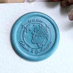 Timbro di ceralacca da viaggio personalizzato, timbro di ceralacca con il mondo, kit di timbri di cera personalizzati, regalo di invito a nozze, set regalo di timbri di ceralacca