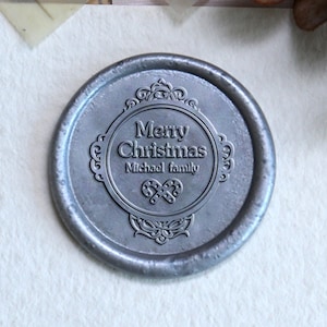 Personalisierter Weihnachten Wachs Siegel Stempel, Familie Weihnachten Wachs Siegel Stempel, Wachs Siegel Stempel Kit, Umschlag Einladung Geschenk