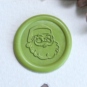 Tampon de cire Père Noël, tampon de cire de Noël, kit de tampon de sceau de Noël, enveloppe cadeau d'invitation, kit de tampon de cire de jardin