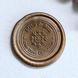 Personalisierte Weihnachten Wachs Siegel Stempel, Frohe Weihnachten Wachs Siegel Stempel Kit, Umschlag Einladung Geschenk, Weihnachten Wachs Siegel Stempel Kit
