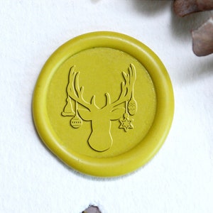 Weihnachtsmann Elch Wachs Siegel Stempel, Weihnachten Hirsch Wachssiegel Stempel, Weihnachtssiegel Stempel Kit, Umschlag Einladungsgeschenk, Garten Wachs Siegel Stempel Kit