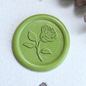 Rose lakzegelstempel kit, bloem lakzegelstempel, bruiloft envelop zegel, roos lakzegel, lakzegelstempel cadeau