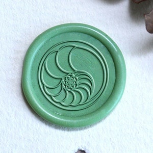 Wachs Siegel Stempel Kit, Nautilus Spirale Siegel Stempel, Siegel Stempel, Siegel Stempel, Hochzeit Umschlag Stempel, Heilige Geometrie Muschel Stempel, Wachs Siegel Stempel Geschenk
