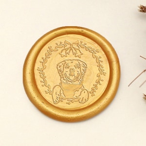 Personalisierter Weihnachten Haustier Wachs Siegel Stempel, Weihnachtsgeschenk Kit, Hunde Liebhaber Stempel, Party Wachs Siegel, Wachs Stempel Geschenk für Tierliebhaber