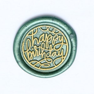 Gelukkige verjaardag lakzegel stempel kit, verjaardagstempel cadeau, lakzegel stempel bruiloft, lakzegel stempel cadeau voor vrienden, lakzegel stempel cadeau kit