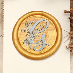 Sello de cera con alfabeto personalizado, sello de cera con monograma, kit de sellos de cera con iniciales, sello de cera para invitación de boda, juego de regalo de sellos de cera