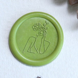 Frauen mit Rose Wachssiegel Stempel-Kit, Elegante Frau Siegelstempel, Blumen Wachssiegel, Hochzeit Siegel, Flora Wachssiegel Stempel-Set, Wachssiegel Stempel Geschenk