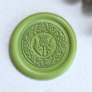 Kit de sellos de lacre de cardo escocés, sello "Más dulce después de las dificultades", sello de lacre floral, sello de sobre de boda, sello de lacre de regalo