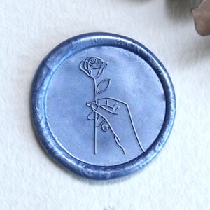 Rose Wachs Siegel Stempel Set, Rose Wachs Siegel Stempel Geschenk, Hochzeit Wachs Siegel Stempel Geschenk für Verliebte