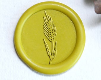 Wheat wax seal stamp kit, Wheat wax seal stamp Gift, leaf wax seal stamp wedding,Wax seal stamp Gift