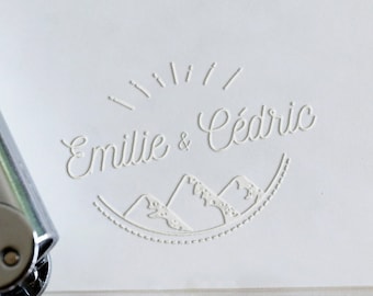 Personalized Mountain Embosser,Envelopes Embosser,Wedding embosser,Valentines day gift,hand held embosser,Custom Embosser Gift Set