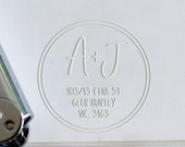Personalized Address Embosser, Custom Embosser stamp, Notary Seal Embosser,address stamp,Personalized initials embosser, hand held embosser