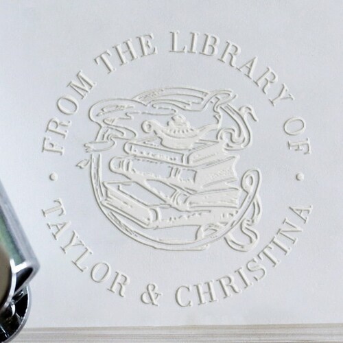 Custom Book Embosser Personalized Embosser Stampbook Etsy Canada