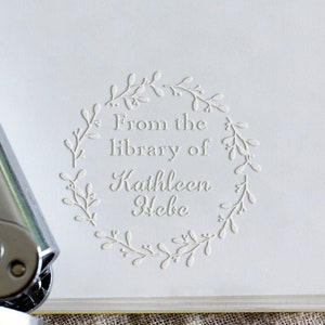 Selo de relevo personalizado para biblioteca, relevo para biblioteca, da biblioteca de, relevo para reserva de sucata, carimbo para envelopes, relevo portátil