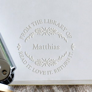 Embosseur pour bibliothèque, embossage personnalisé, embossage pour livres, embossage pour réservation de rebuts, embossage pour enveloppes personnalisées, embosseuse à main