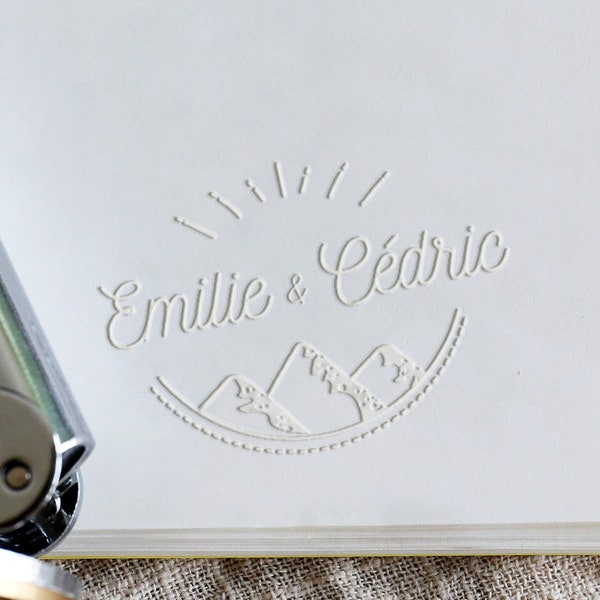 Personalized Mountain Embosser,Envelopes Embosser,Wedding embosser,Valentines day gift,hand held embosser,Custom Embosser Gift Set