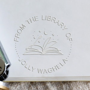 Grabador de libros estrellado personalizado, grabador de libros mágicos, sello personalizado, grabador de sello personalizado, set de regalo de grabador, grabador de álbumes de recortes