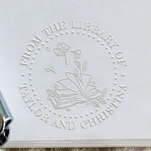 Grabador de libros botánicos, grabador de libros de flora, grabador de biblioteca de flores silvestres, grabador de reserva de chatarra, grabador personalizado, grabador de mano