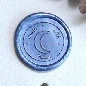 Made With Magic Stempelset, Mond Siegel Stempel Set, Siegel Stempel Set, Siegel Stempel Set, Siegel Stempel aus der Waldwelt, Hochzeit Umschlag Stempel