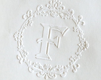 Single initial Embosser, Personalized Embosser stamp,Wedding embosser,Paper Embosser, valentines day gift,hand held embosser