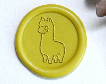 Cute Alpaca wax seal stamp kit, Alpaca wax seal stamp Gift, Animal wax stamp wedding, Wax seal stamp Gift for kids , envelope Stamp seal