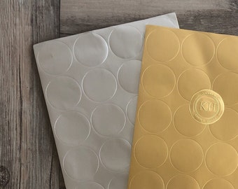 Embosser Stickers, 50mm-60mm Round Embosser Stickers, Envelop Seal Stickers, Blank Certificate Self-Adhesive, Foiled Stickers