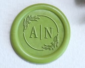Personalized Wedding Wax seal stamp with leaves ,Personalized wedding wax stamp ,Wax stamp kit,wedding invitation gift,custom wedding stamp