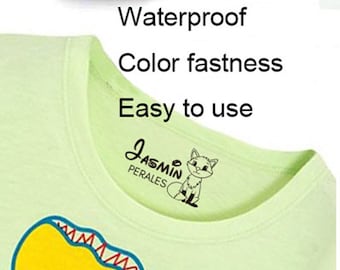 Kids Name Self-Inking, Custom Cloth Fabric Stamp, Personalized Self-Inking with your own photo, Stamp for Clothing, Camp, School Uniforms