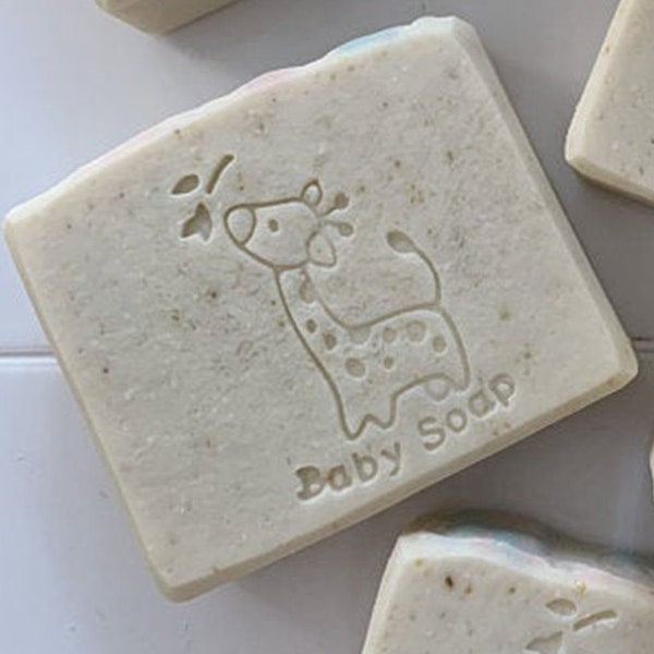 Cute Giraffe Soap Stamp, Baby Shower soap stamp,Giraffe Acrylic Soap Stamp, Acrylic Cookie Stamp/ Baby Shower Gift, Baby Soap stamp