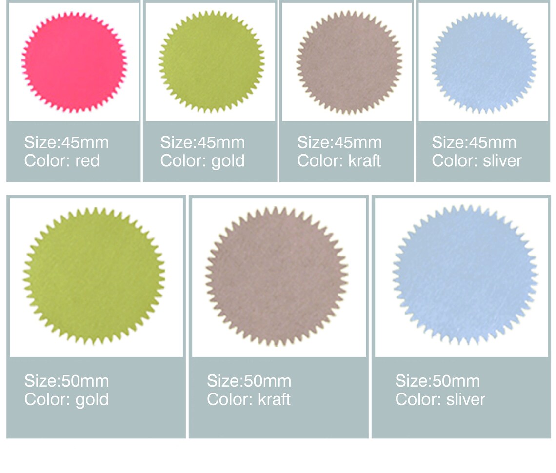Embosser Sticker Shape 4 Colors Embosser Stickers, 45mm-50mm Round Embosser Stickers, Envelop ...