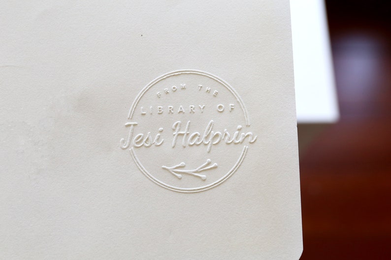 From the library of embosser library stamp Book Embosser Etsy