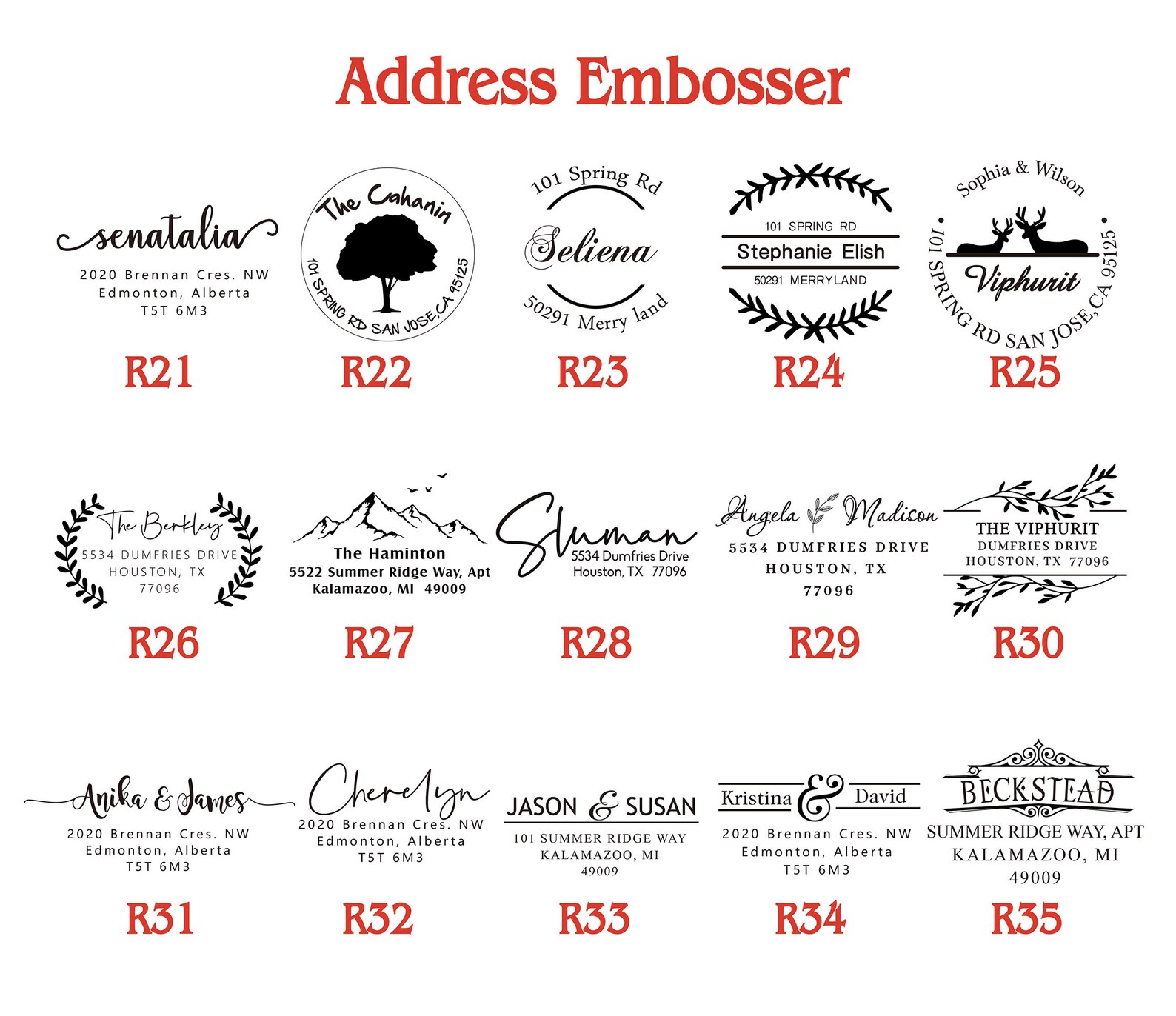 Custom Address Embosser Return Address Embossernotary Seal Etsy