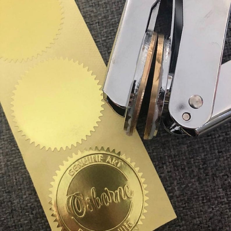 Embosser Stickers 50mm60mm Round Embosser Stickers Envelop Etsy