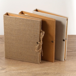 Freies Versandleinen DIY Einklebebuch, leeres Leinenfotoalbum, Hochzeitseinklebebuchalbum, DIY Scrapbooking-Buch, Speicheralbum, Leinenfotoalbum