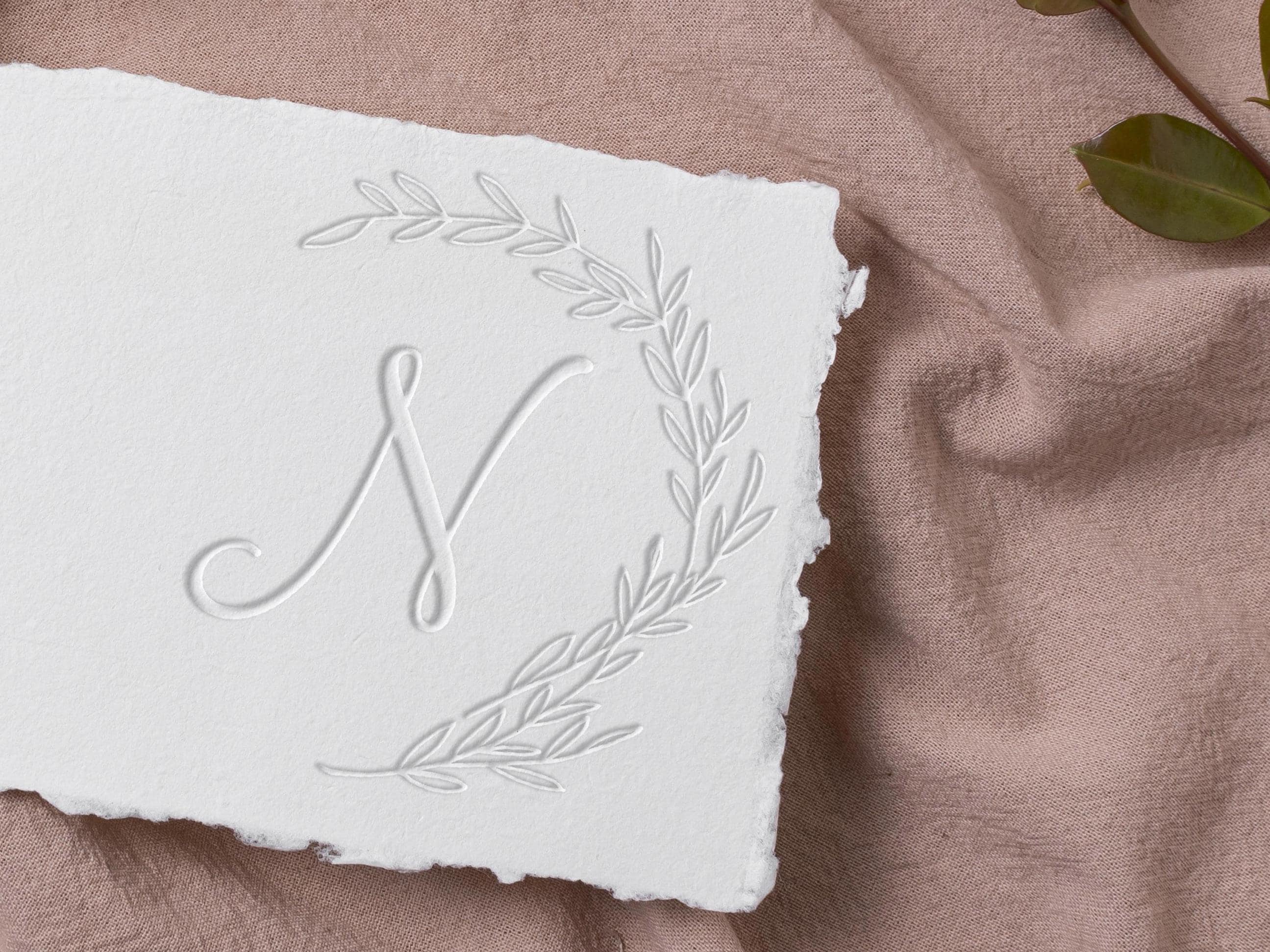Custom Initial Embosser, Personalized Monogram Embosser Stamp, Wedding ...