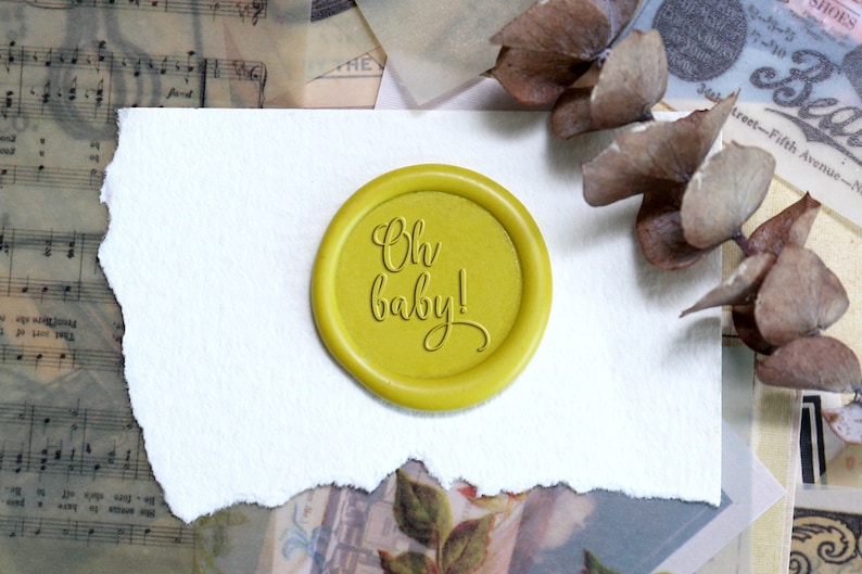 Oh Baby Wax Seal Stamp Kit Baby Boy Seal Stamp Baby Shower Etsy
