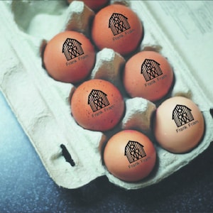 Custom Egg Stamp ,Custom Chicken Egg Stamp , Egg Label Stamp , Farm Fresh Egg Stamp , Personalized Egg Stamps , Egg Stamp With Date
