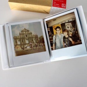 FREE SHIPPING White Photo Album, Mini Double Film Holder for Instax Wide 600 Films of PX70 PX680 PX600