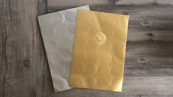 Embosser Stickers, 50mm-60mm Round Embosser Stickers, Envelop Seal Stickers, Blank Certificate Self-Adhesive, Foiled Stickers