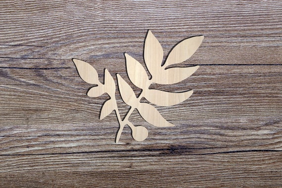 Leaf - Laser Cut Out Unfinished Wood Craft Shape LEF11 Leaf - Laser Cut Out Unfinished Wood Craft Shape LEF11