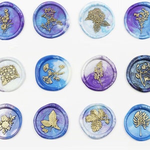 Blumen Wachs Siegel Stempel, Botanische Hochzeit Wachs Siegel Stempel, Flora Wachs Siegel Stempel Kit, Garten Wachs Siegel Stempel Kit